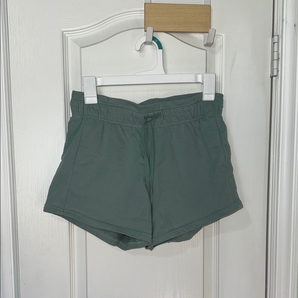 Women's Green Sweat Shorts
